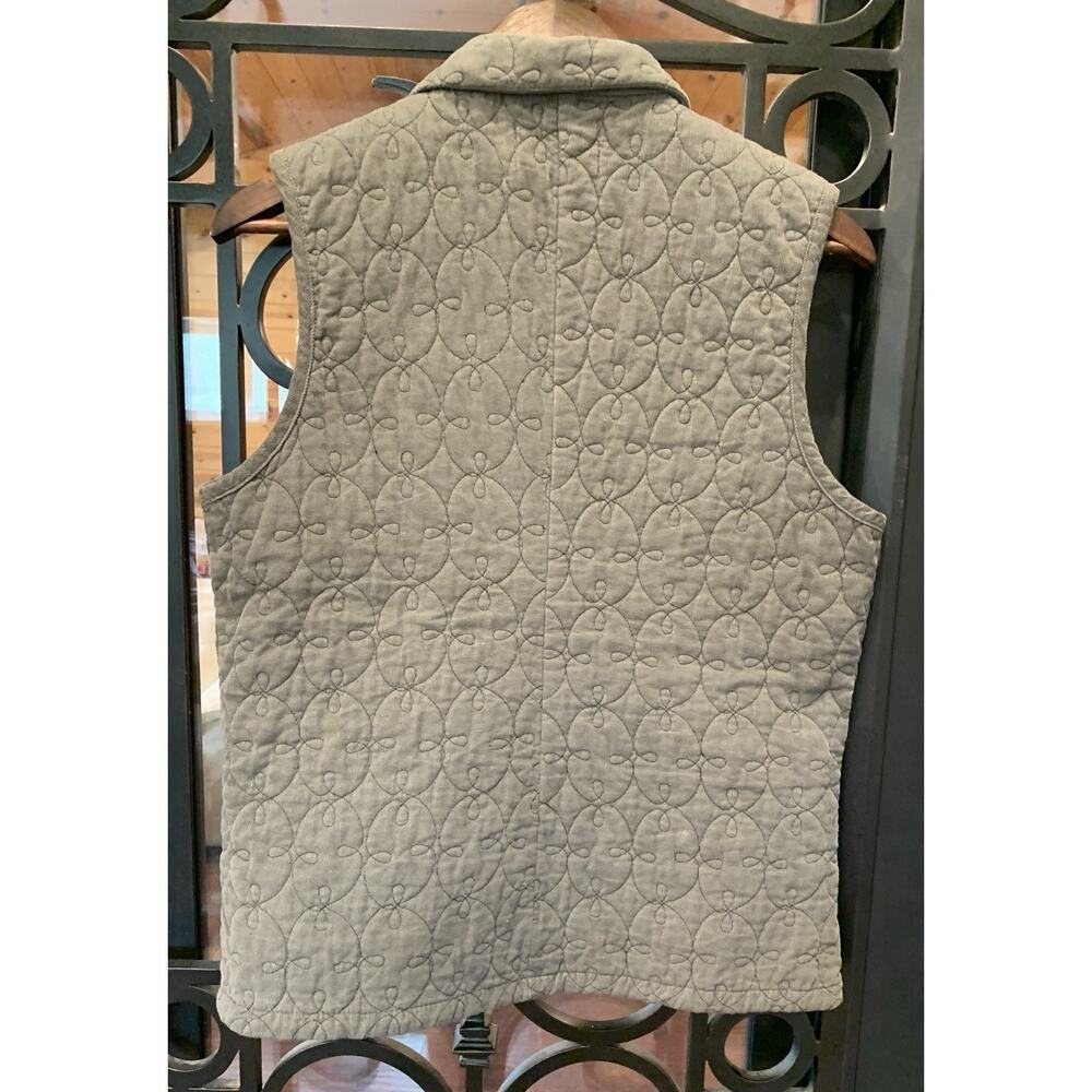 Habitat Micro Corduroy Quilted Vest Jacket Women's Size M Gray USA - Picture 5 of 8